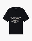 Emporio Armani Heavyweight Cotton T-Shirt With Embroidered Logo | LEVISONS