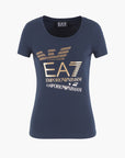EA7 Slim Fit Cotton Crewneck Logo Series T-Shirt | LEVISONS