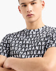 Armani Exchange Regular Fit All Over Logo Cotton T-Shirt | LEVISONS