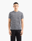 Armani Exchange Regular Fit All Over Logo Cotton T-Shirt | LEVISONS