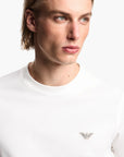 Emporio Armani Slim-Fit Cotton T-Shirt With Embroidered Eagle Logo | LEVISONS