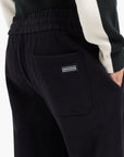 Armani Exchange Regular Fit Cotton Trousers With Elasticated Waistband And Logo Patch | LEVISONS