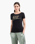 EA7 Slim Fit Cotton Crewneck Logo Series T-Shirt | LEVISONS