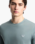 Emporio Armani Slim-Fit Cotton T-Shirt With Embroidered Eagle Logo | LEVISONS