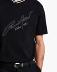 Emporio Armani Slim Fit Heavy Cotton T-Shirt With Embroidered Logo | LEVISONS