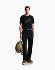 Emporio Armani Slim Fit Heavy Cotton T-Shirt With Embroidered Logo | LEVISONS