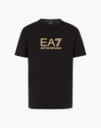 EA7 Gold Label Cotton Crewneck T-Shirt | LEVISONS