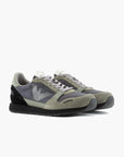 Emporio Armani Mesh Sneakers With Suede Details And Eagle Patch | LEVISONS