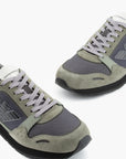 Emporio Armani Mesh Sneakers With Suede Details And Eagle Patch | LEVISONS