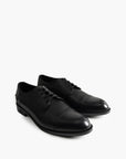 BOSS Black Leather Derby Shoes With Double Stitching | LEVISONS