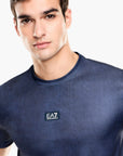 EA7 Ventus7 Denim Print T-Shirt | LEVISONS