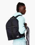 Armani Exchange All Over Logo Backpack With Front Zip Closure And Laptop Compartment | LEVISONS