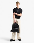 Emporio Armani Regular Fit Cotton Crewneck T-Shirt With Monochromatic Rubber Print | LEVISONS