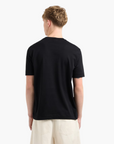 Emporio Armani Regular Fit Cotton Crewneck T-Shirt With Monochromatic Rubber Print | LEVISONS