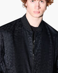 Armani Exchange Regular Fit Monochromatic All Over Logo Jacket With Dual Zip Closure | LEVISONS