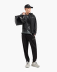 Armani Exchange Signature Logo Crinkle Fabric Jacket | LEVISONS