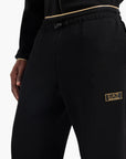 EA7 Gold Label Stretch Jacquard Trousers With Logo Patch | LEVISONS
