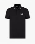 EA7 Core Identity Slim Fit Cotton Polo Shirt With 3 Button Closure | LEVISONS