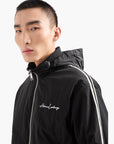 Armani Exchange Signature Logo Crinkle Fabric Jacket | LEVISONS