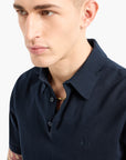 Armani Exchange Regular Fit Cotton Knit Polo Shirt With Embroidered Tone-On-Tone Logo | LEVISONS