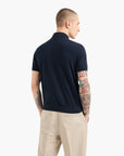 Armani Exchange Regular Fit Cotton Knit Polo Shirt With Embroidered Tone-On-Tone Logo | LEVISONS
