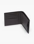 Emporio Armani Leather Bifold Wallet With Metal Eagle Plate | LEVISONS