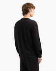 Armani Exchange Regular Fit Crewneck Sweatshirt With Gold Rhinestone Branding | LEVISONS