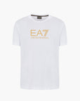 EA7 Regular Fit Gold Label Cotton Crewneck Short Sleeve T-Shirt | LEVISONS