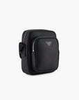 Emporio Armani Regenerated Leather Crossbody Bag With Eagle Plaque | LEVISONS