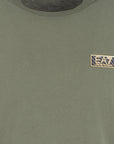 EA7 Regular Fit Gold Label Cotton Crewneck Short Sleeve T-Shirt | LEVISONS