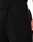 Emporio Armani Cotton Regular Fit Trousers With Decorative Seam | LEVISONS
