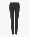 EA7 High Waist Stretch Cotton Leggings With Bold Contrasting Branding | LEVISONS