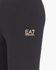 EA7 High Waist Stretch Cotton Leggings With Bold Contrasting Branding | LEVISONS