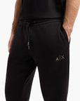 Armani Exchange Regular Fit Cotton Joggers With Gold Rhinestone Branding | LEVISONS
