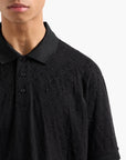 Armani Exchange Regular Fit Tone-On-Tone All Over Logo Mercerised Cotton Polo Shirt | LEVISONS