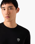 EA7 Premium Shield Comfort Fit Crewneck T-Shirt With Branded Shield Patch | LEVISONS