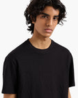 Armani Exchange Regular Fit Tone-On-Tone All Over Logo Mercerised Cotton Crewneck T-Shirt | LEVISONS
