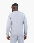 Hugo Blue Knitted-Cotton Sweater With Blue Logo Label | LEVISONS