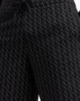 Armani Exchange All Over Logo Cotton Shorts With Elasticated Waistband And Customised Drawstrings | LEVISONS