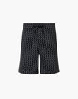 Armani Exchange All Over Logo Cotton Shorts With Elasticated Waistband And Customised Drawstrings | LEVISONS