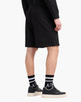 Armani Exchange All Over Logo Cotton Shorts With Elasticated Waistband And Customised Drawstrings | LEVISONS