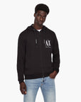 Armani Exchange Icon Logo Zip Up Hooded Sweatshirt | LEVISONS
