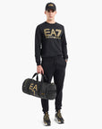 EA7 Cotton Crewneck Sweatshirt With Macro Logo | LEVISONS