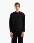 Emporio Armani Regular Fit Crewneck Sweatshirt With Micro Embossed Logo | LEVISONS