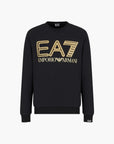 EA7 Cotton Crewneck Sweatshirt With Macro Logo | LEVISONS