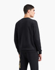 EA7 Cotton Crewneck Sweatshirt With Macro Logo | LEVISONS