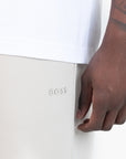 BOSS Green Stretch-Cotton Tracksuit Bottoms With Logo Print | LEVISONS