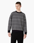 Emporio Armani Wool Blend All Over Logo Pullover | LEVISONS
