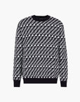 Emporio Armani Wool Blend All Over Logo Pullover | LEVISONS