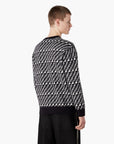 Emporio Armani Wool Blend All Over Logo Pullover | LEVISONS
